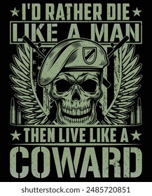 I'D RATHER DIE LIKE A MAN THEN LIVE LIKE A COWARD