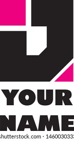 ID square arrow lettering logotype
