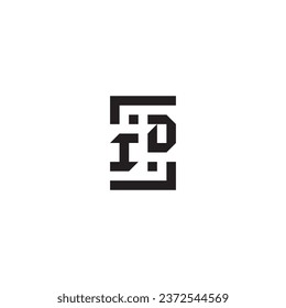 ID square concept retro logo in high quality professional design that will print well across any print media
