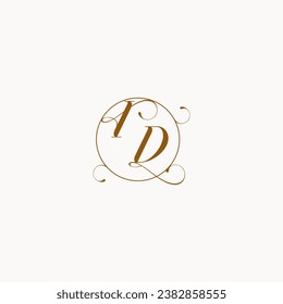 ID uniquely wedding logo symbol of your marriage and you can use it on your wedding stationary