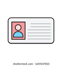 ícono de color plano del vector id 
