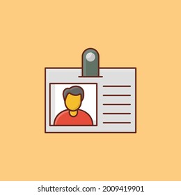 icono de color plano vectorial id