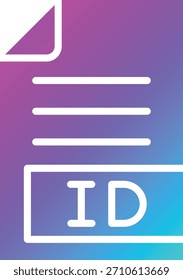 Ilustração de design de ícone de vetor de ID