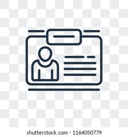 ID vector icon isolated on transparent background, ID logo concept