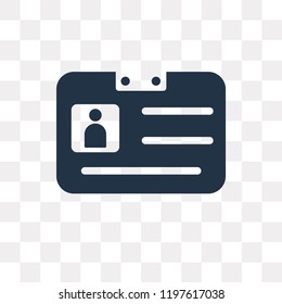 ID vector icon isolated on transparent background, ID transparency concept can be used web and mobile
