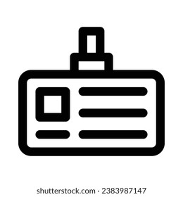 id vector icon on white background