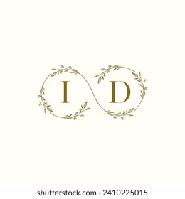 ID wedding infinity in elegant monogram with high quality professional design that will print well