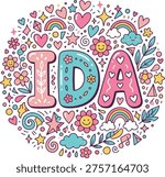Ida feminine given name vector