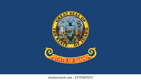 Idaho (1907-1927) Flag Vector Illustration Premium Quality