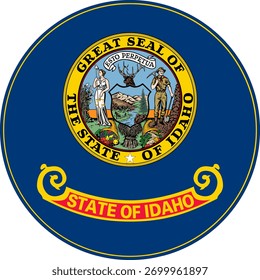 Idaho Circle Flag, Idaho Flag Icon