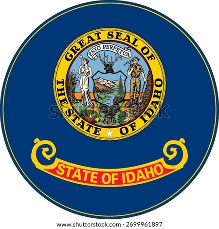 Idaho Circle Flag, Idaho Flag Icon