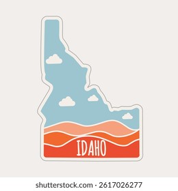 Idaho Desert in Soft Color Design Perfect for Print, Apparel, etc