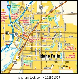 Idaho Falls City Limits Idaho Falls Idaho Area Map Stock Vector (Royalty Free) 162931529 |  Shutterstock