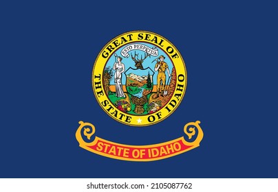 Idaho flag vector icon . 