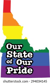 Idaho gay pride vector state sign