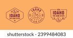Idaho - The Gem State. Idaho state logo, label, poster. Vintage poster. Print for T-shirt, typography. Vector illustration