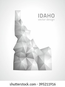 Idaho gray vector USA map