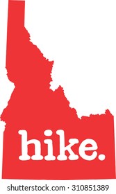 Idaho hike state vector sign