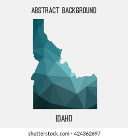 Idaho map in geometric polygonal style.Abstract tessellation,modern design background. Vector illustration EPS8