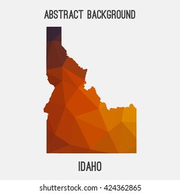 Idaho map in geometric polygonal style.Abstract tessellation,modern design background. Vector illustration EPS8