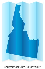 Idaho map on a white background. Vector illustration.