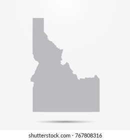 Idaho map with shadow
