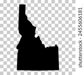 Idaho map shape, united states of america. Flat concept icon symbol vector illustration .