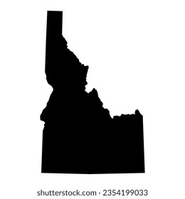 Idaho map shape, united states of america. Flat concept icon symbol vector illustration .