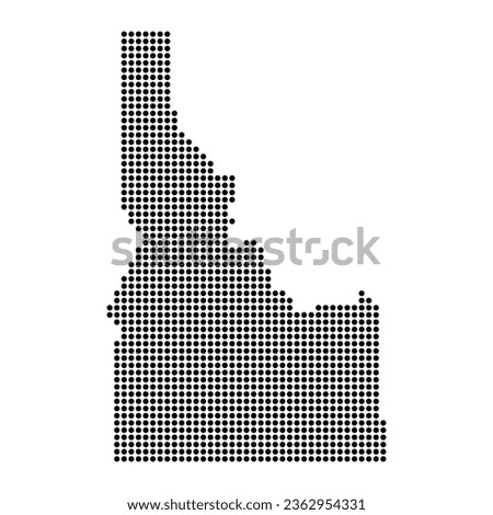Idaho map shape, united states of america. Flat concept icon symbol vector illustration .