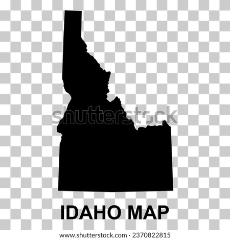 Idaho map shape, united states of america. Flat concept icon symbol vector illustration .