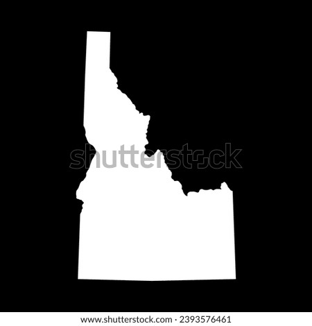 Idaho map shape, united states of america. Flat concept icon symbol vector illustration .