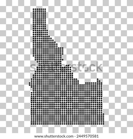 Idaho map shape, united states of america. Flat concept icon symbol vector illustration .
