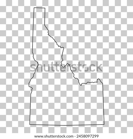 Idaho map shape, united states of america. Flat concept icon symbol vector illustration .