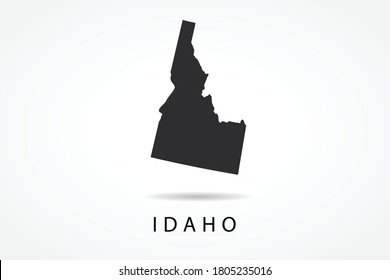 Idaho Map - USA, United States of America map, World Map International vector template isolated on white background - Vector illustration eps 10