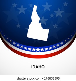 Idaho map vector background