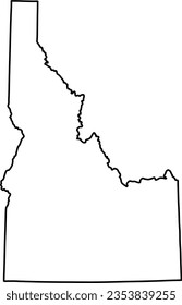 idaho map, idaho vector, idaho outline, idaho