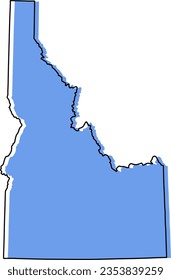 mapa idaho, vector idaho, contorno idaho, idaho