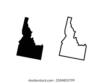 Idaho maps vector isolated on a transparent background