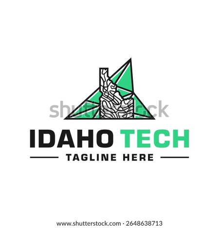 idaho mountain land contour topography logo design