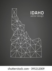 Idaho outline vector map