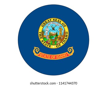 Idaho Round Flag