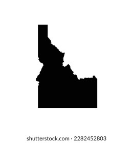 Idaho silhouette map icon vector.