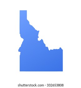 Idaho state border,map