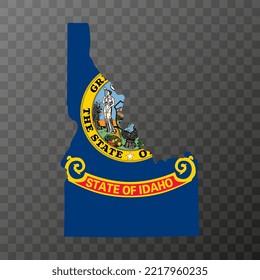 Bandera estatal de Idaho. Ilustración vectorial.