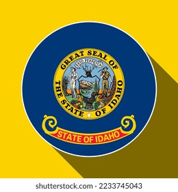 Bandera estatal de Idaho. Ilustración vectorial.