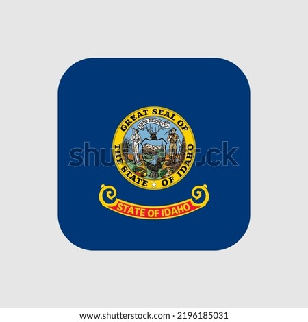 Idaho state flag. Vector illustration.