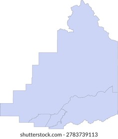 Idaho State Fremont County vector Census Tract polygon based on Tiger 2020 Census Data