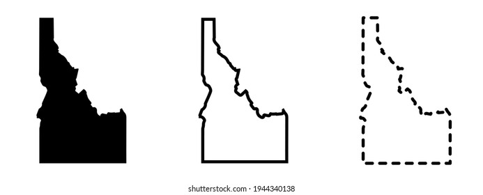 Idaho state isolated on a white background, USA map