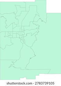 Idaho State Kootenai County vector Census Tract polygon based on Tiger 2020 Census Data