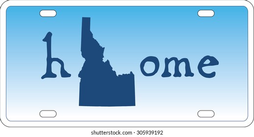 Idaho state license plate vector